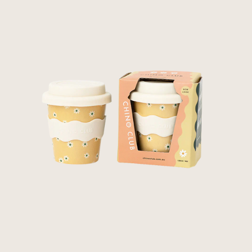 Yellow Daisy Chino Cup 8oz (Straw Included)