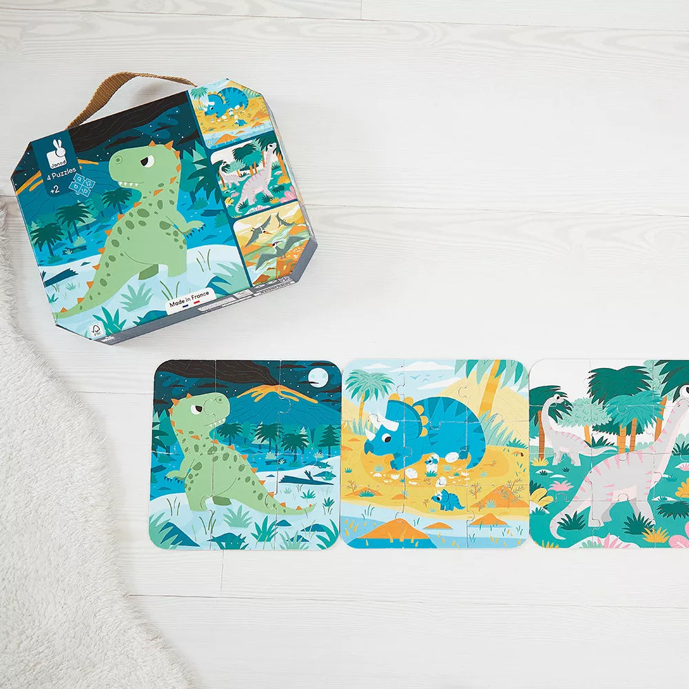 Dinosaur puzzles in case