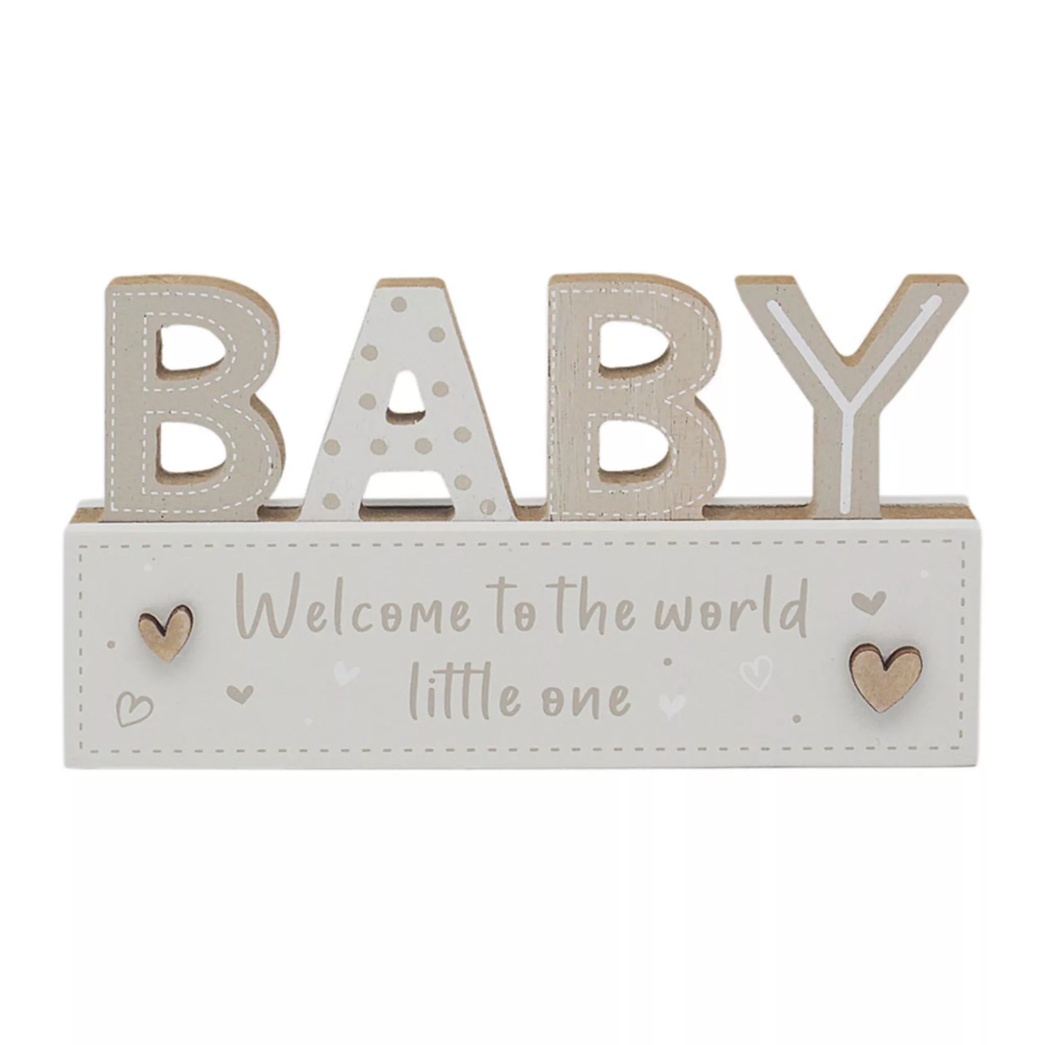 Baby Standing Plaque Cream