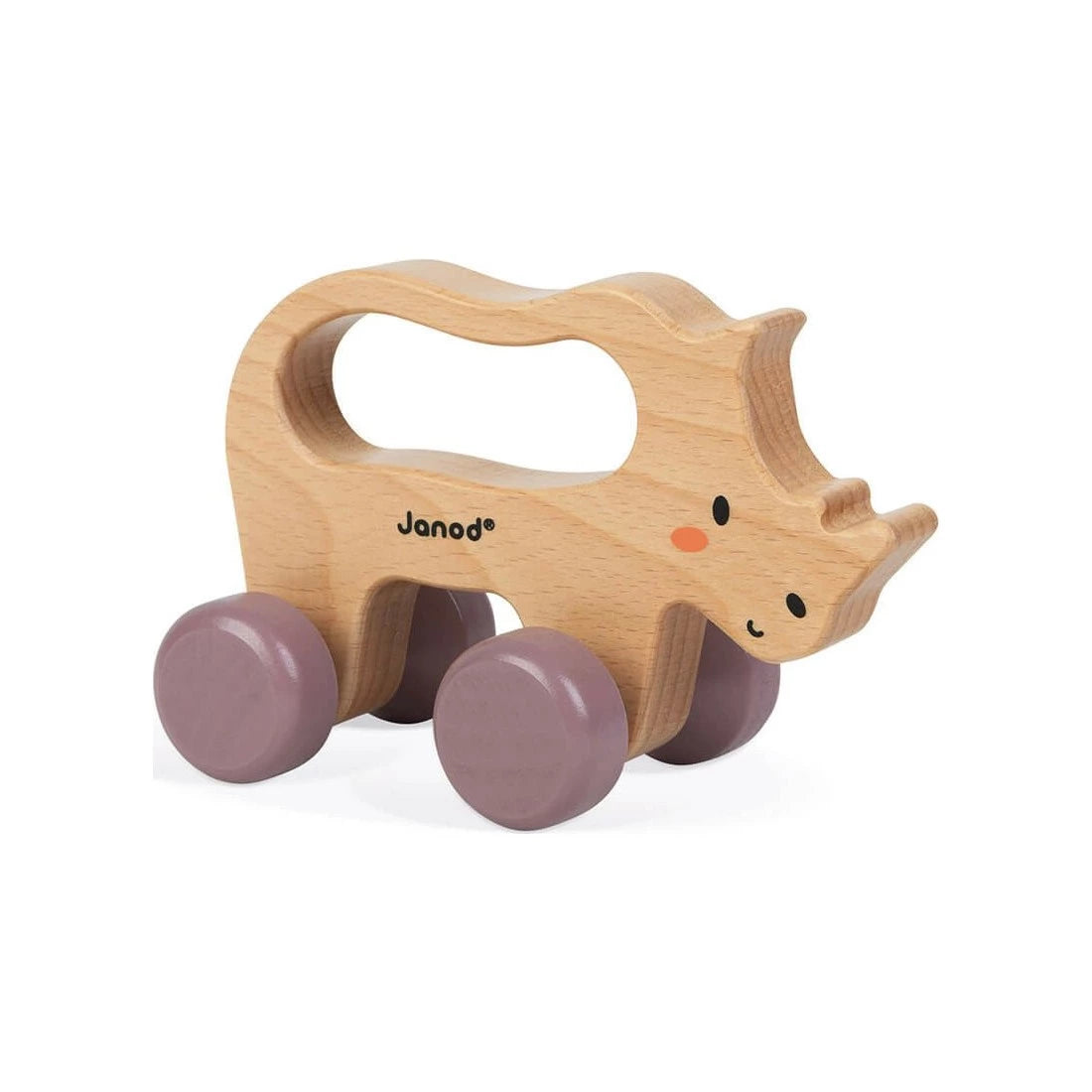 Wooden walk-along rhino
