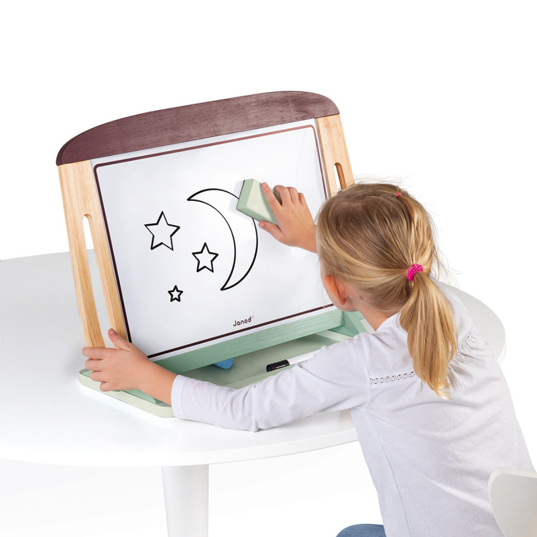 White and blackboard table