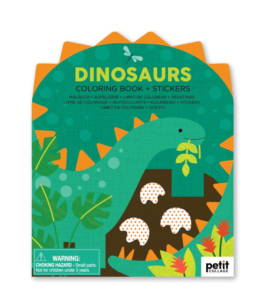Dinosaurs Coloring Book With Stickers