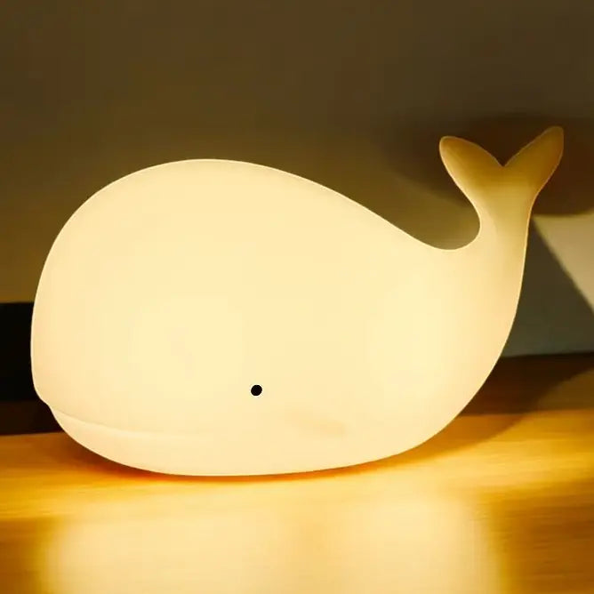 Soft Silicone Whale Night Light (Usb Rechargeable)