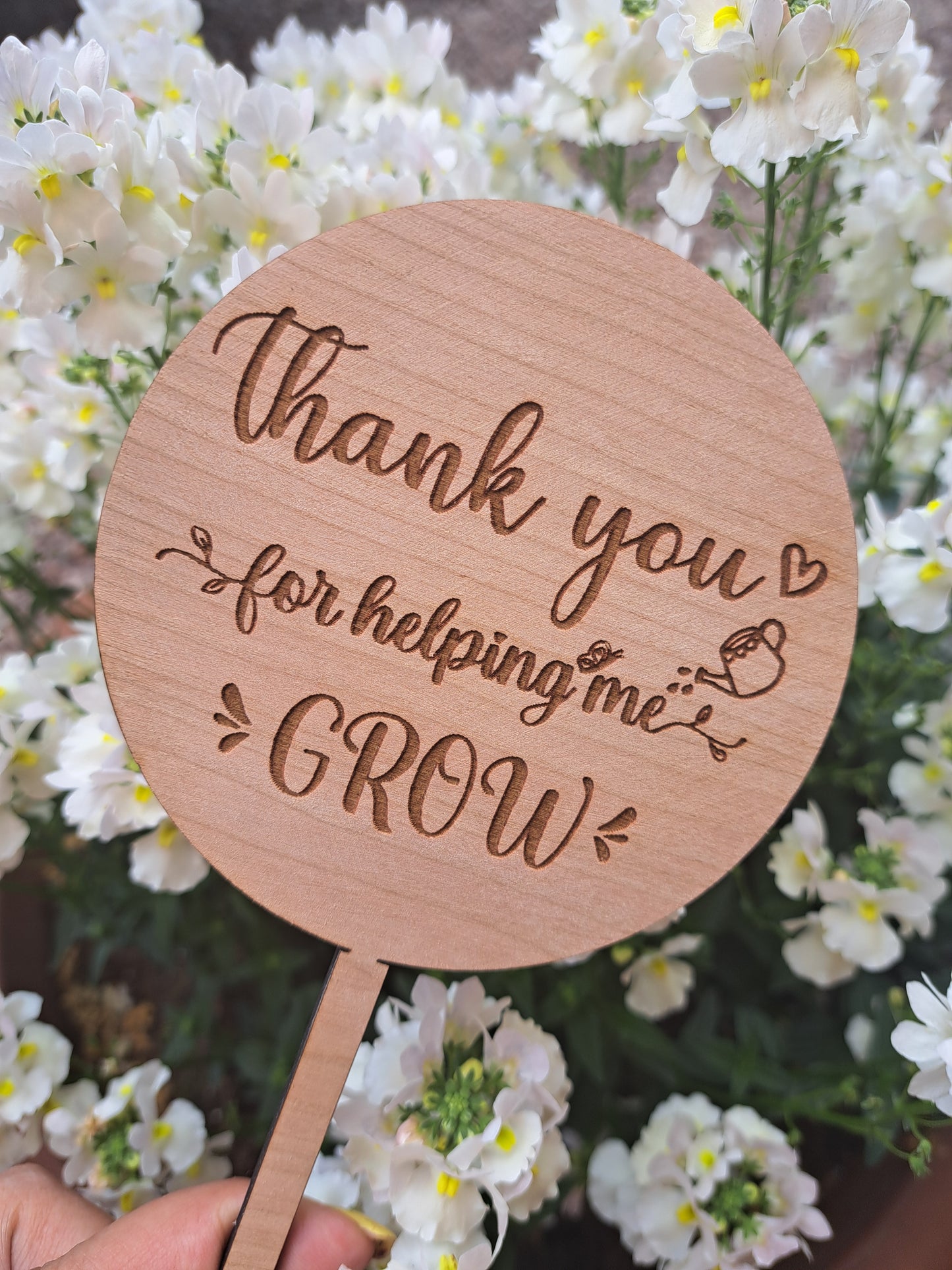 Thank you for helping me grow plant tag