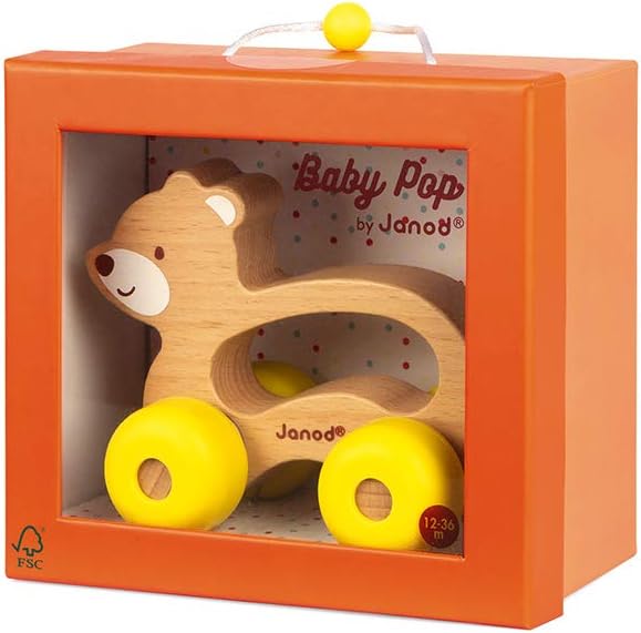 Wooden Push-Along Bear