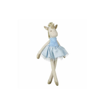 Large Blue Unicorn Ballerina Doll