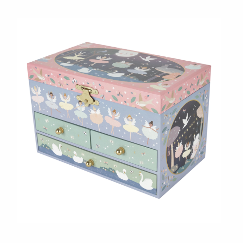 Musical Jewellery Box with 3 Drawers - Enchanted