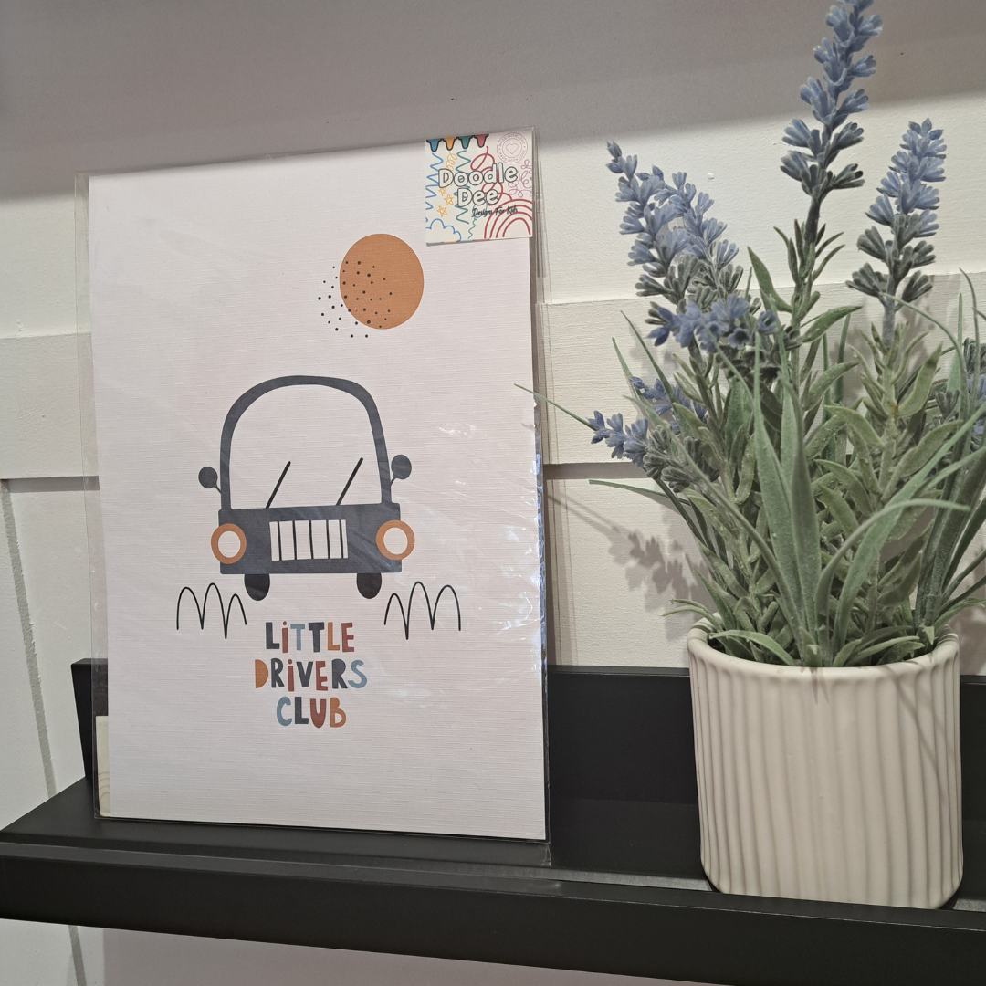 Little drivers club A4 print