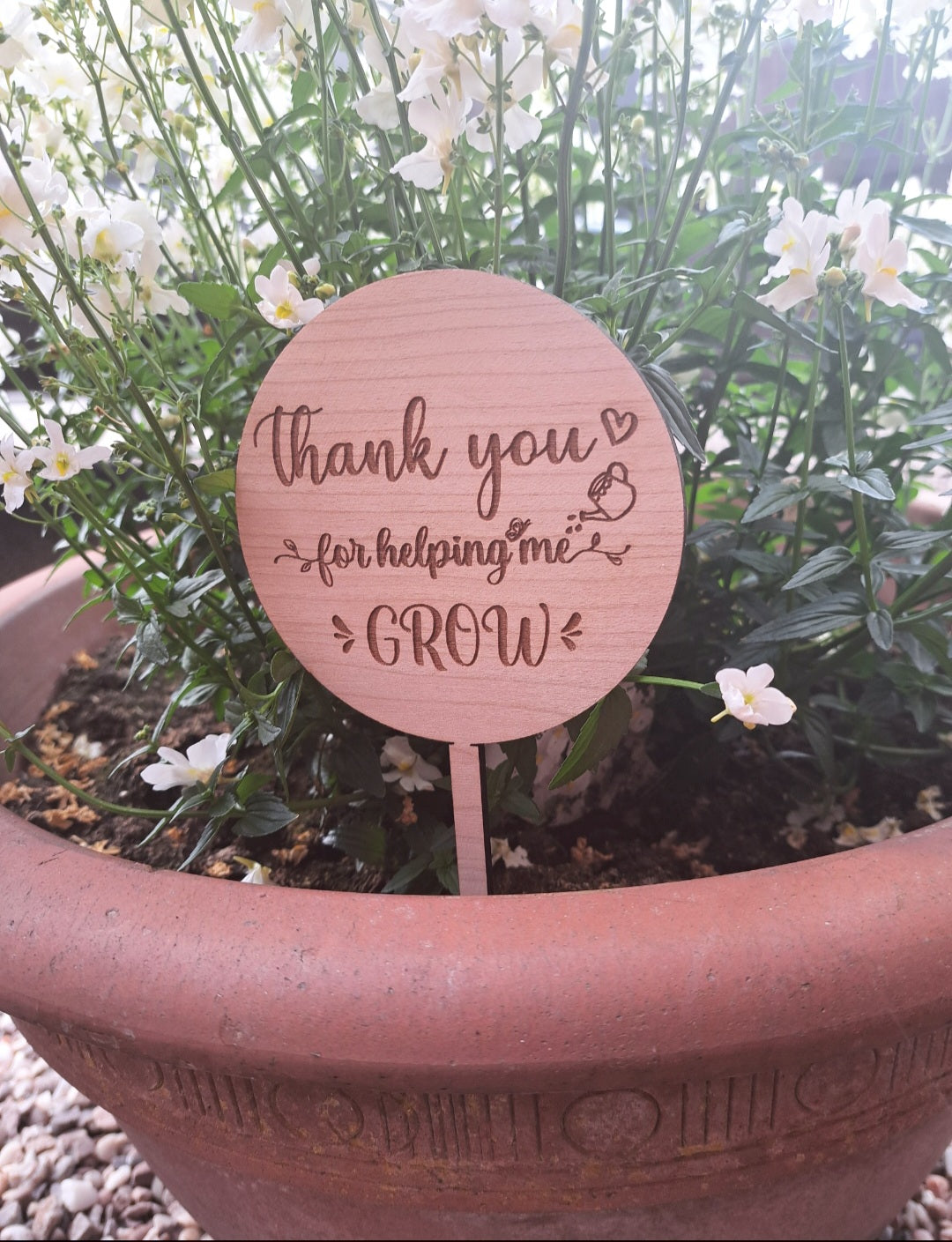 Thank you for helping me grow plant tag