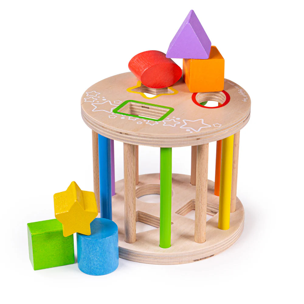 Rolling shape sorter