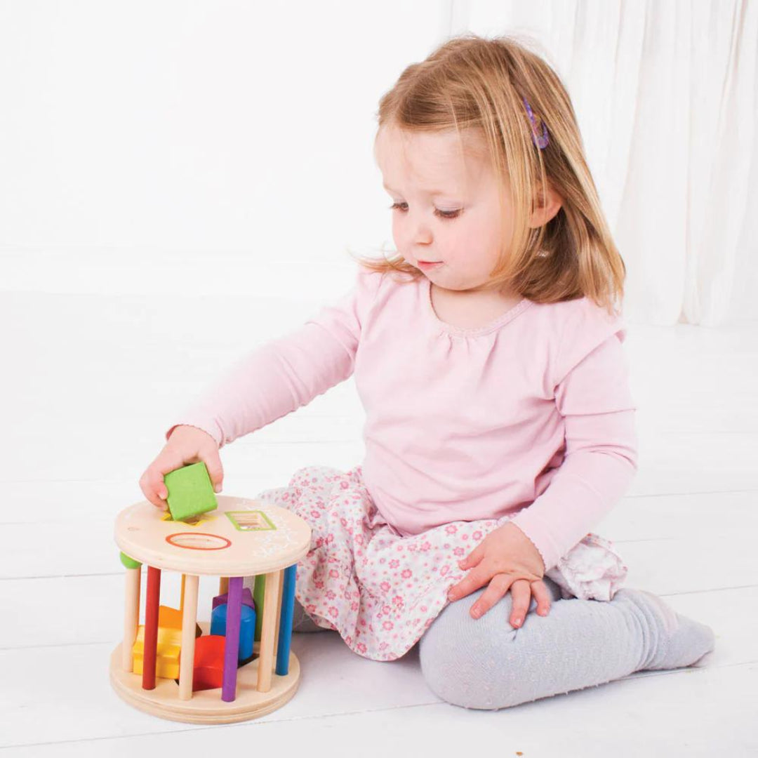 Rolling shape sorter