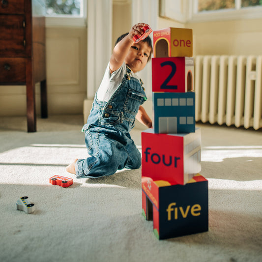 Emergency Services Wooden Stacking Cubes