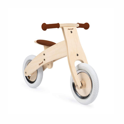 Natural wooden balance bike
