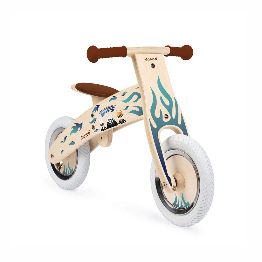 Natural wooden balance bike